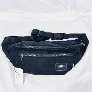 Vans Ward Crossbody Pack Bag Black Riptop Multiple Zippers Belt Fanny Pack New